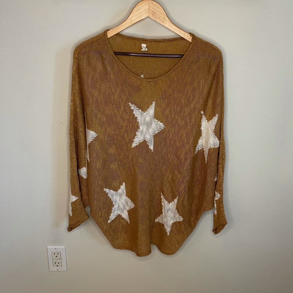 Gold & White Star Sweater